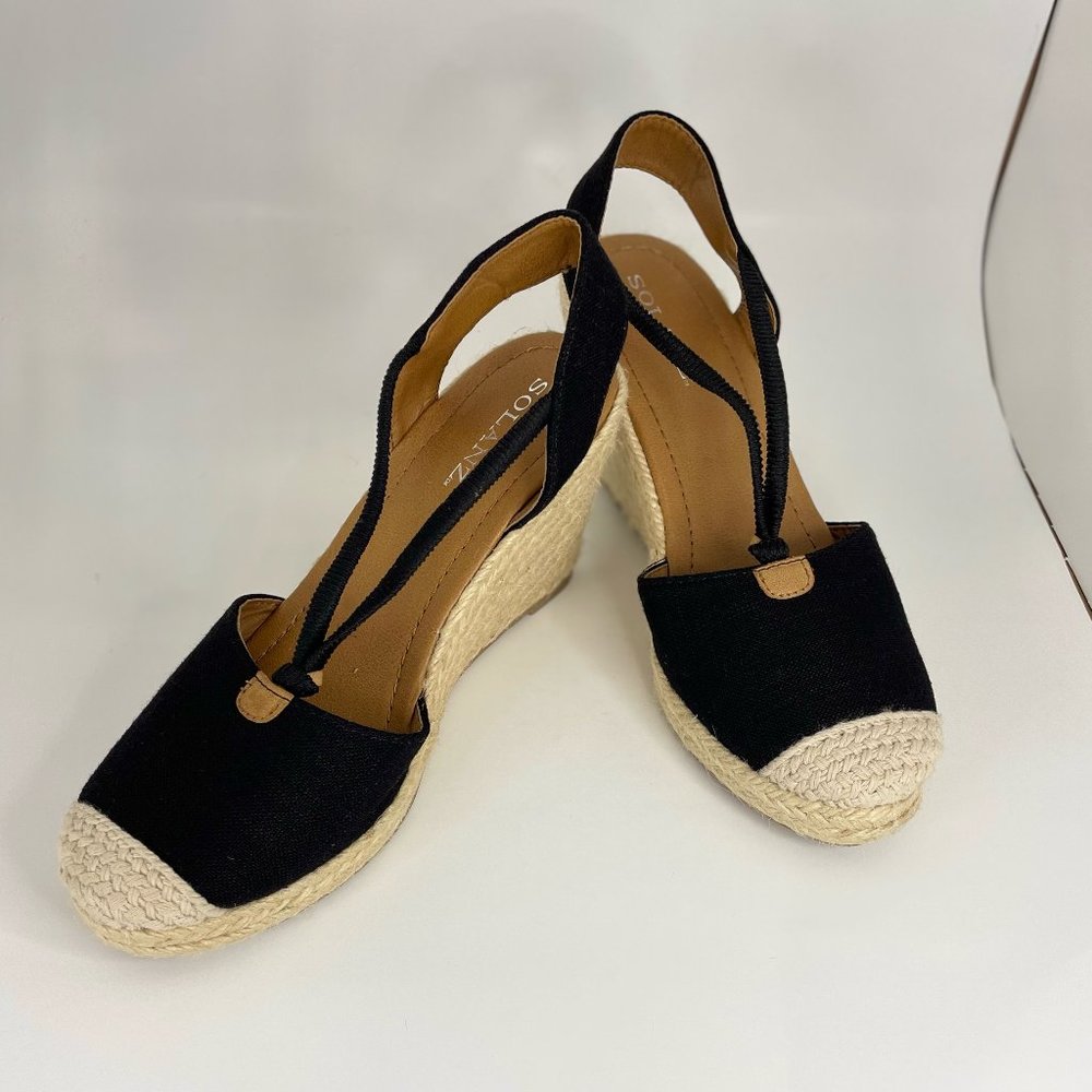 Espadrille Wedges sling back-Size 8